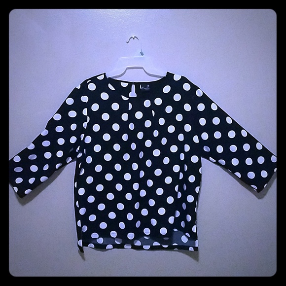 Other - Polky Dot Mid-Half Sleeve Blouse (used)